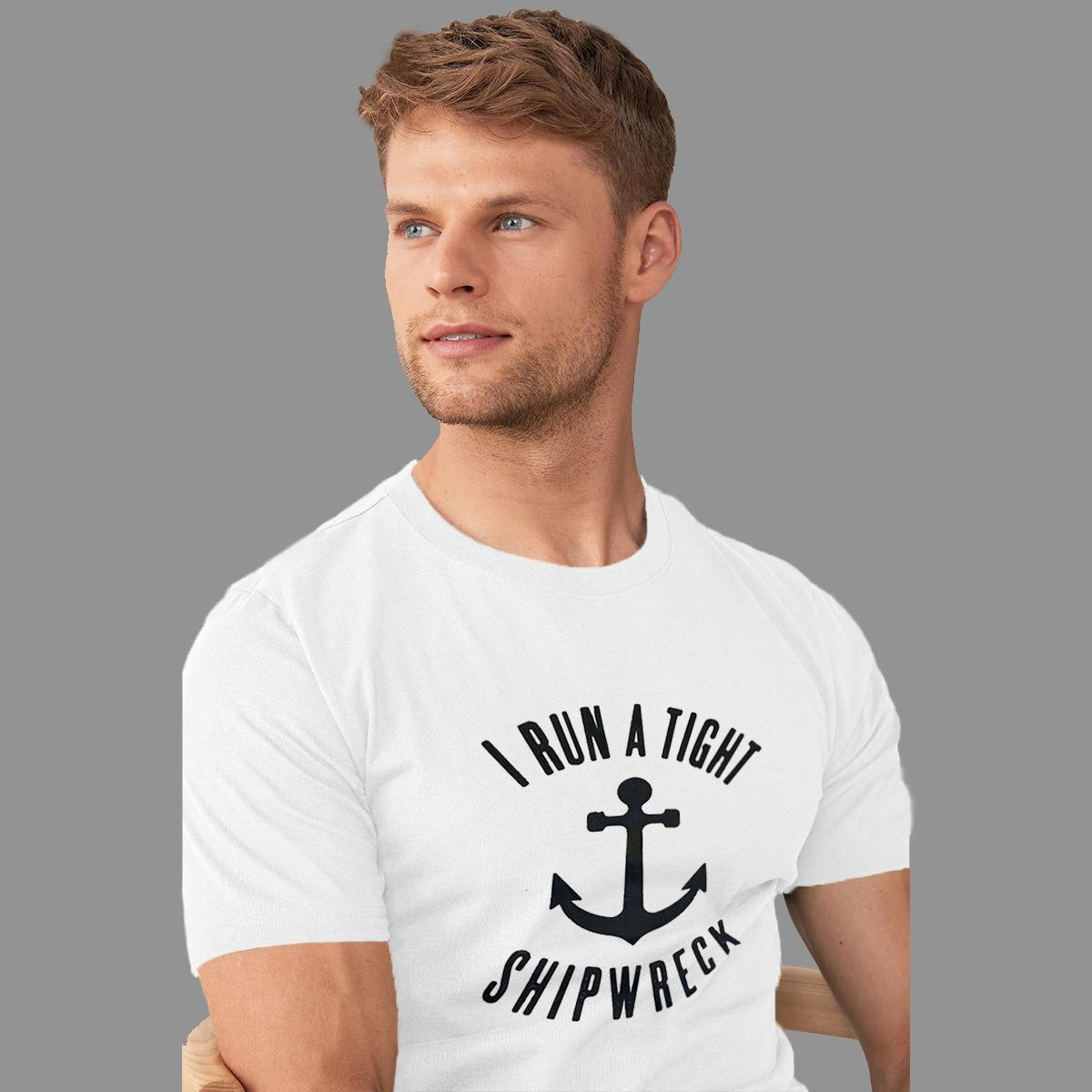 Branded Round Neck Fashion Tee Shirt - White
