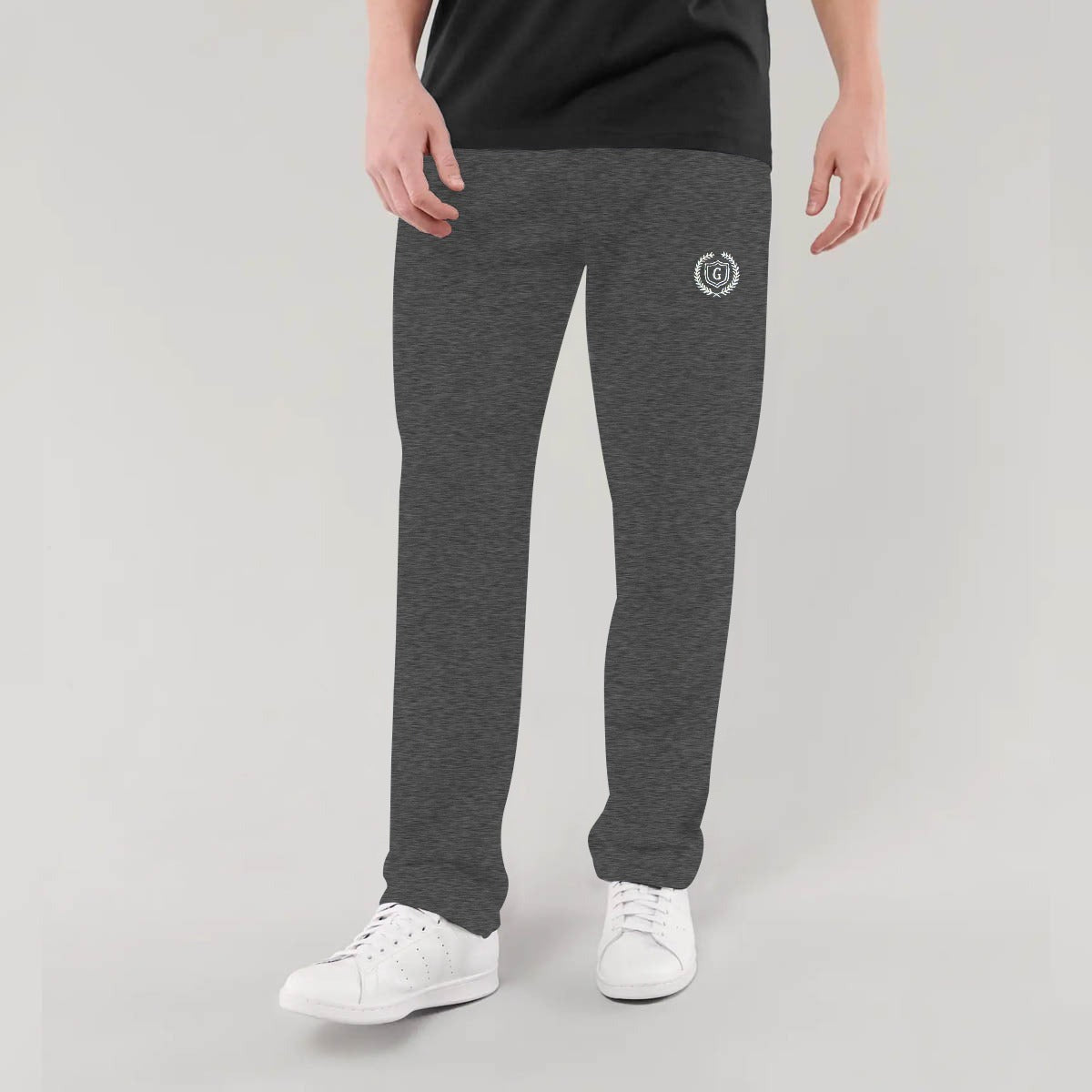 HG Charcoal Signature Emb Soft Cotton Trouser