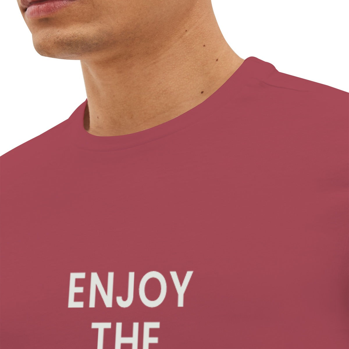 O Neck "Enjoy the Journey" Printed Panel Tee