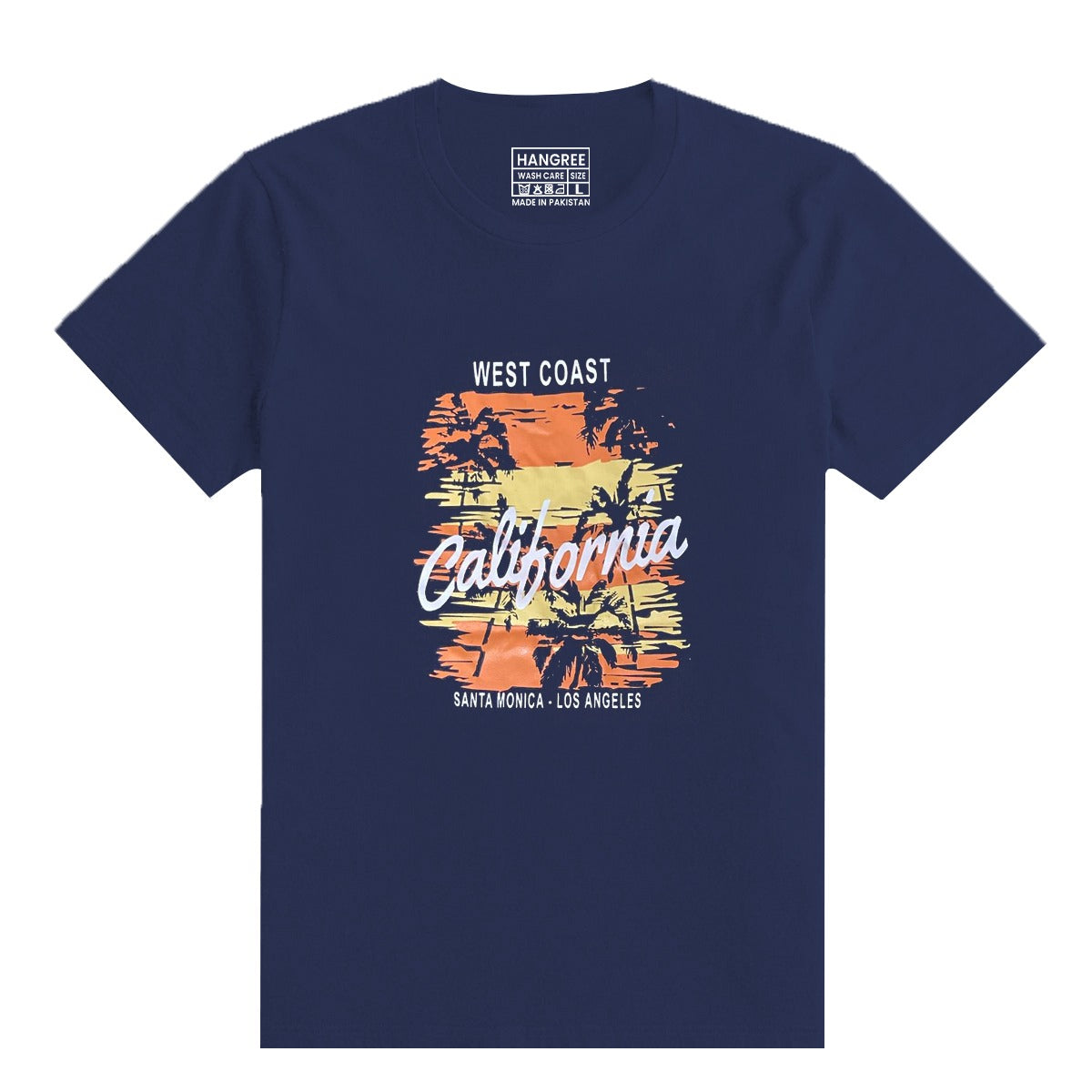 O NECK "CALIFORNIA" PRINTED PANEL TEE