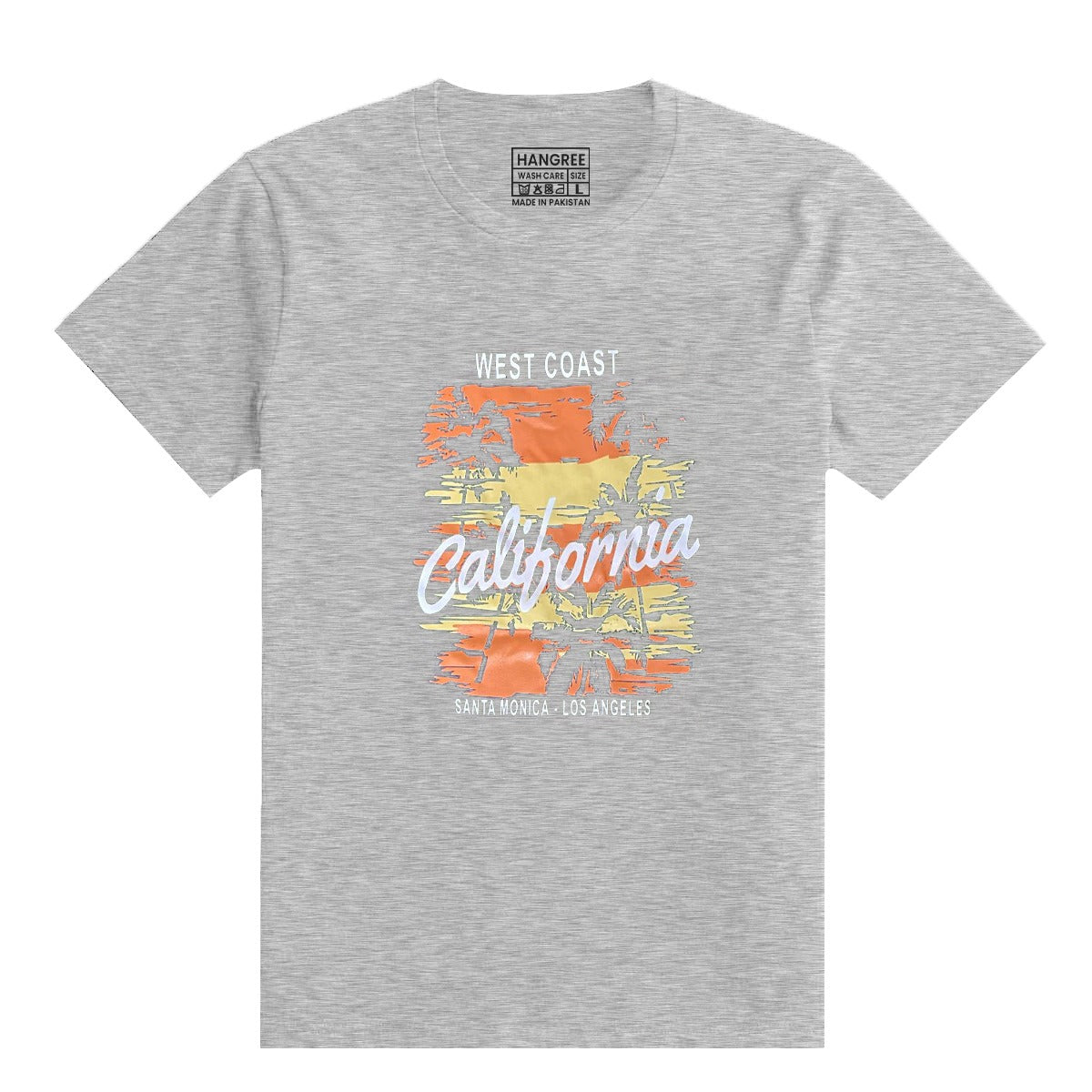 O NECK "CALIFORNIA" PRINTED PANEL TEE