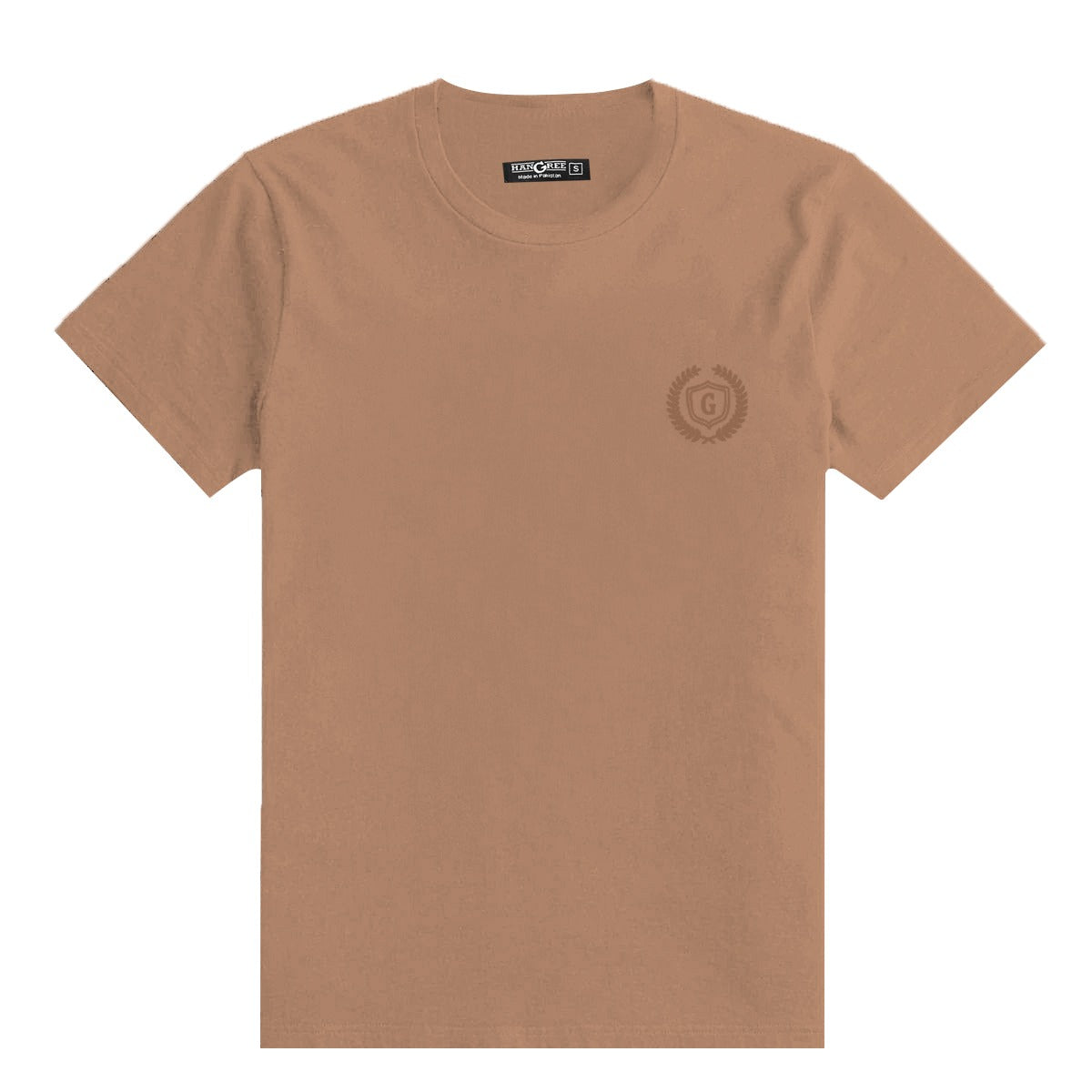 HG SIGNATURE SKIN BROWN ROUND NECK TEE SHIRT