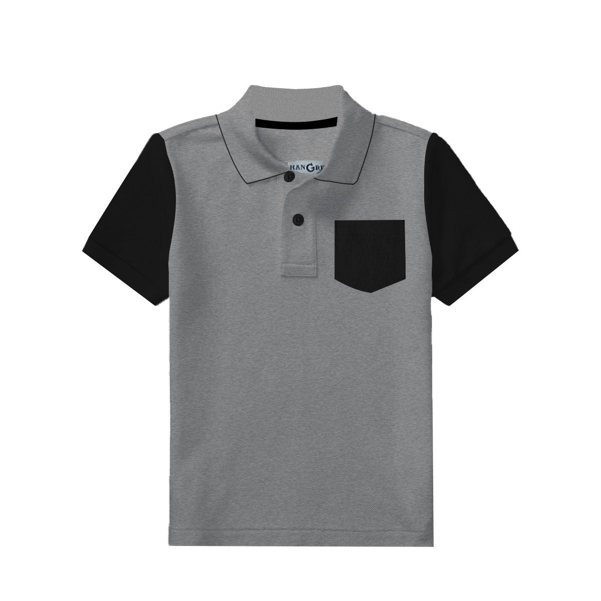 HG Boy's Signature Contrast Sleeves Polo Short - Light Gray