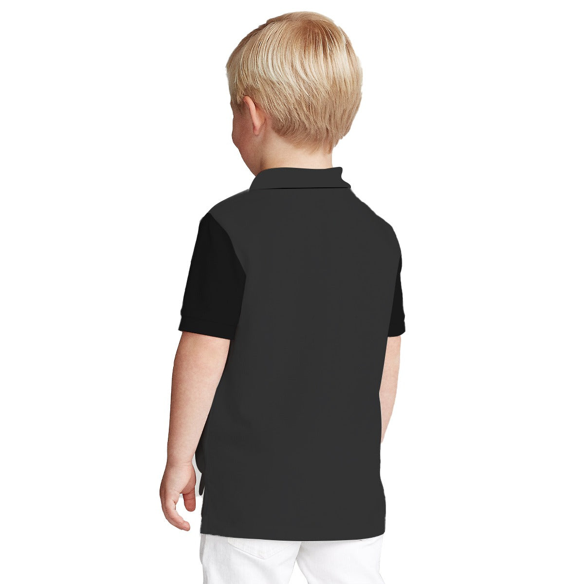 HG Boy's Signature Contrast Sleeves Polo Short - Dark Gray