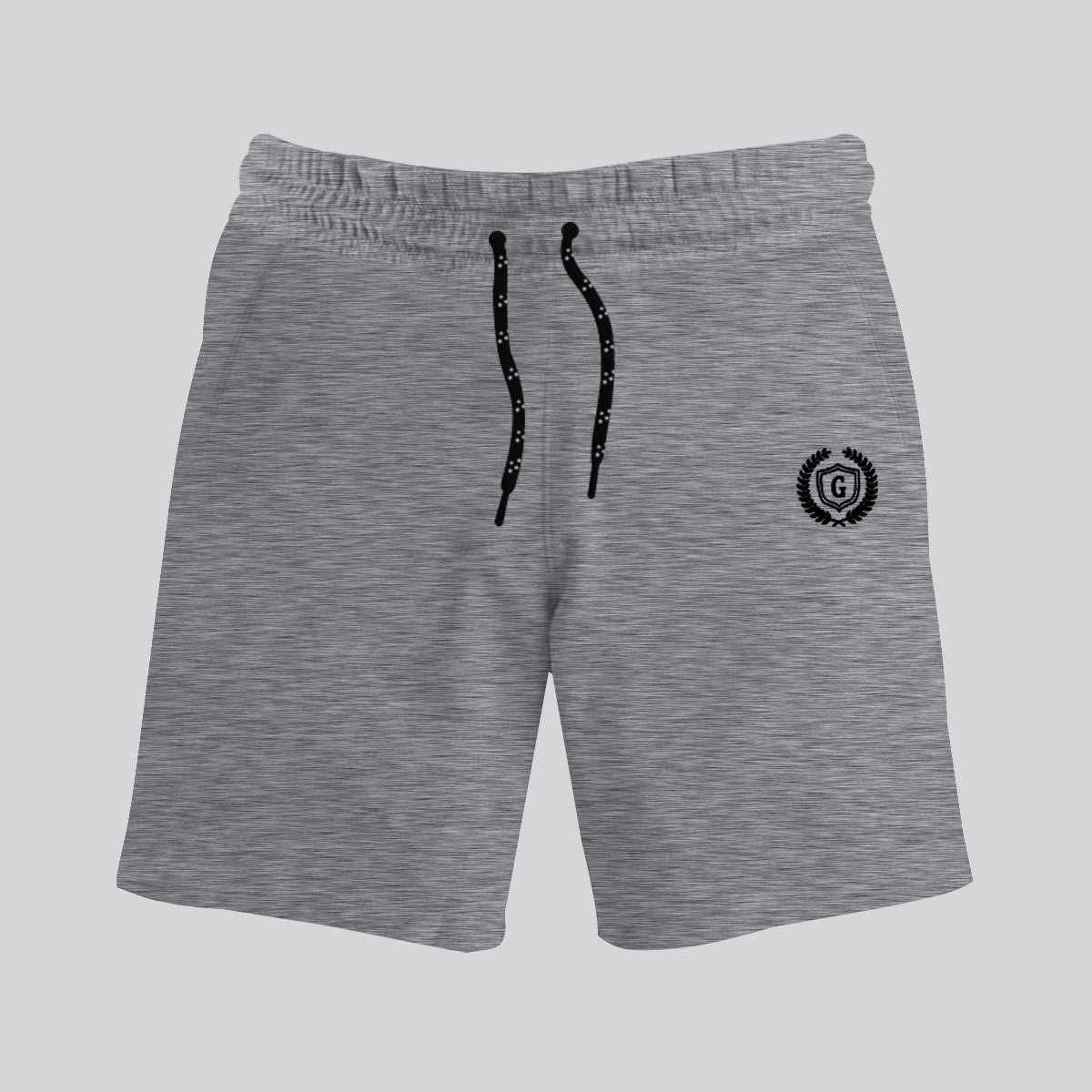 HG SIGNATURE EMB TWO QUARTER DRYFIT SHORTS - TEXTURED GRAY