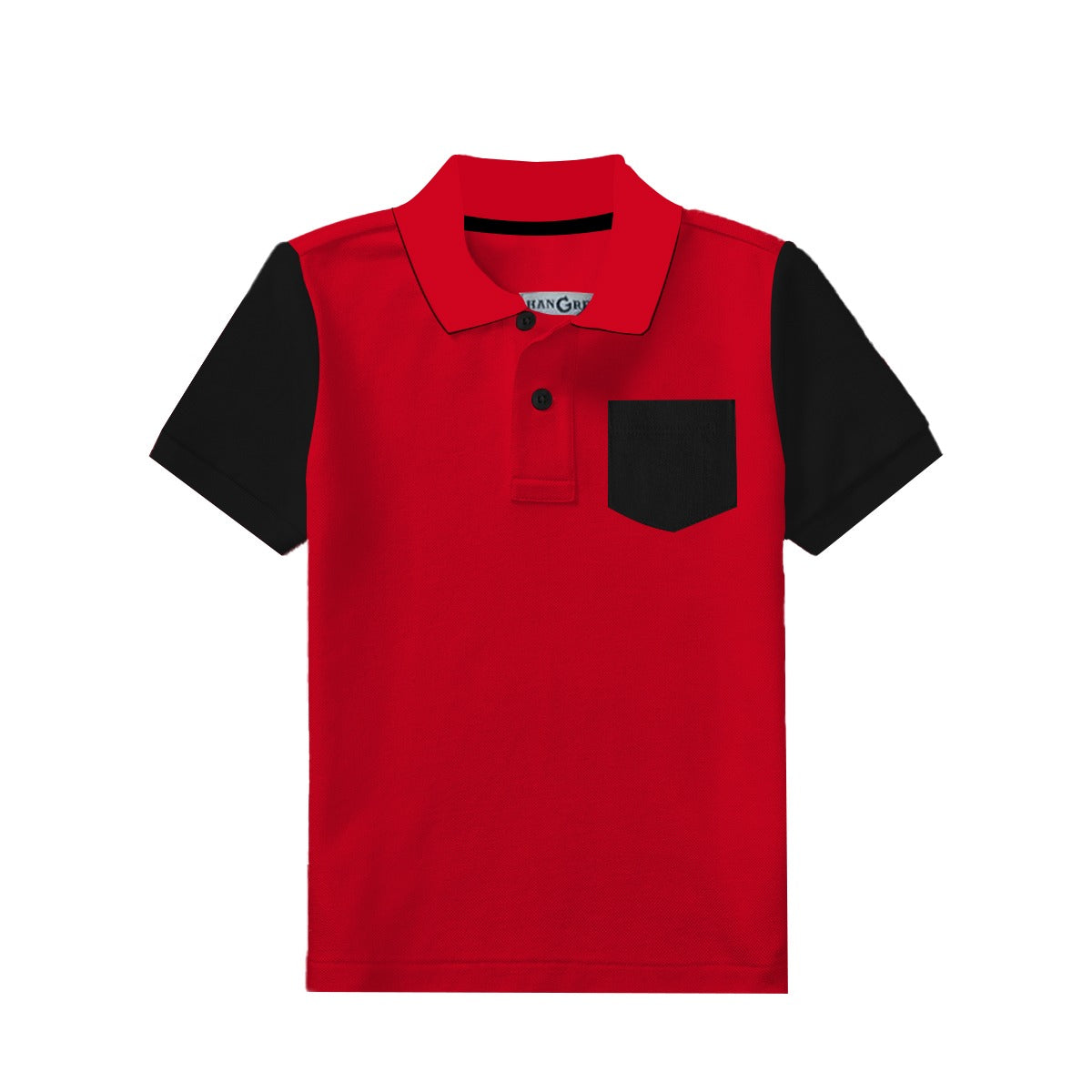 HG Boy's Signature Contrast Sleeves Polo Short - Red