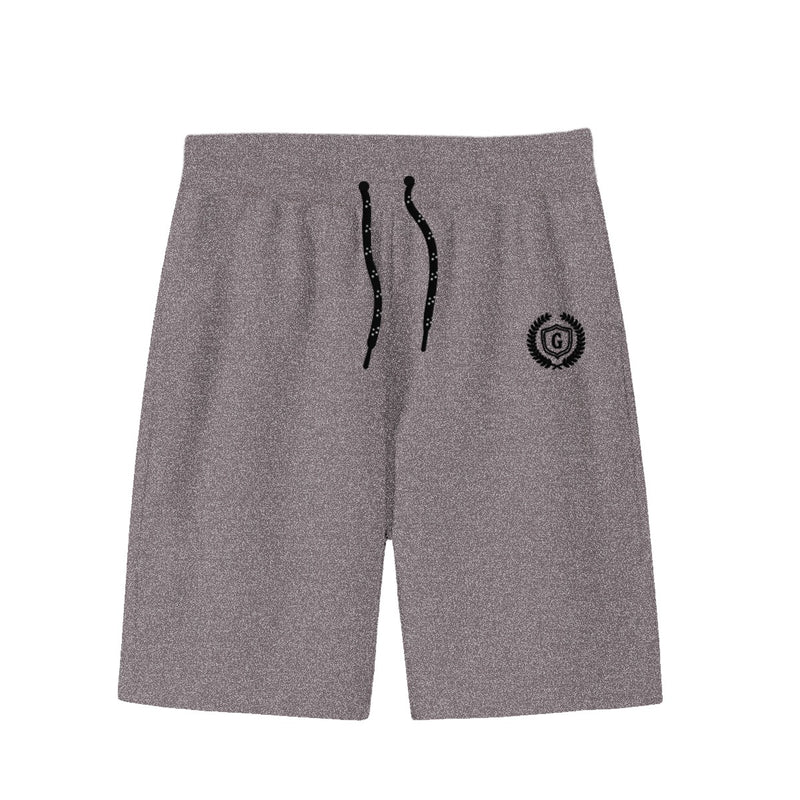 HG Signature Emb Three Quarter Shorts | Textured Pattern | Purple Brown