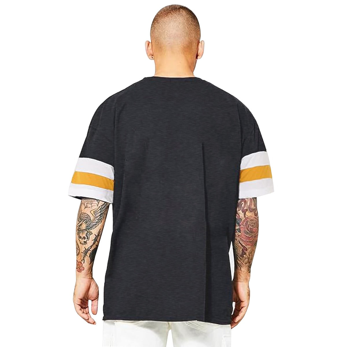 Oversize Down Shoulder Tee Shirt - Charcoal