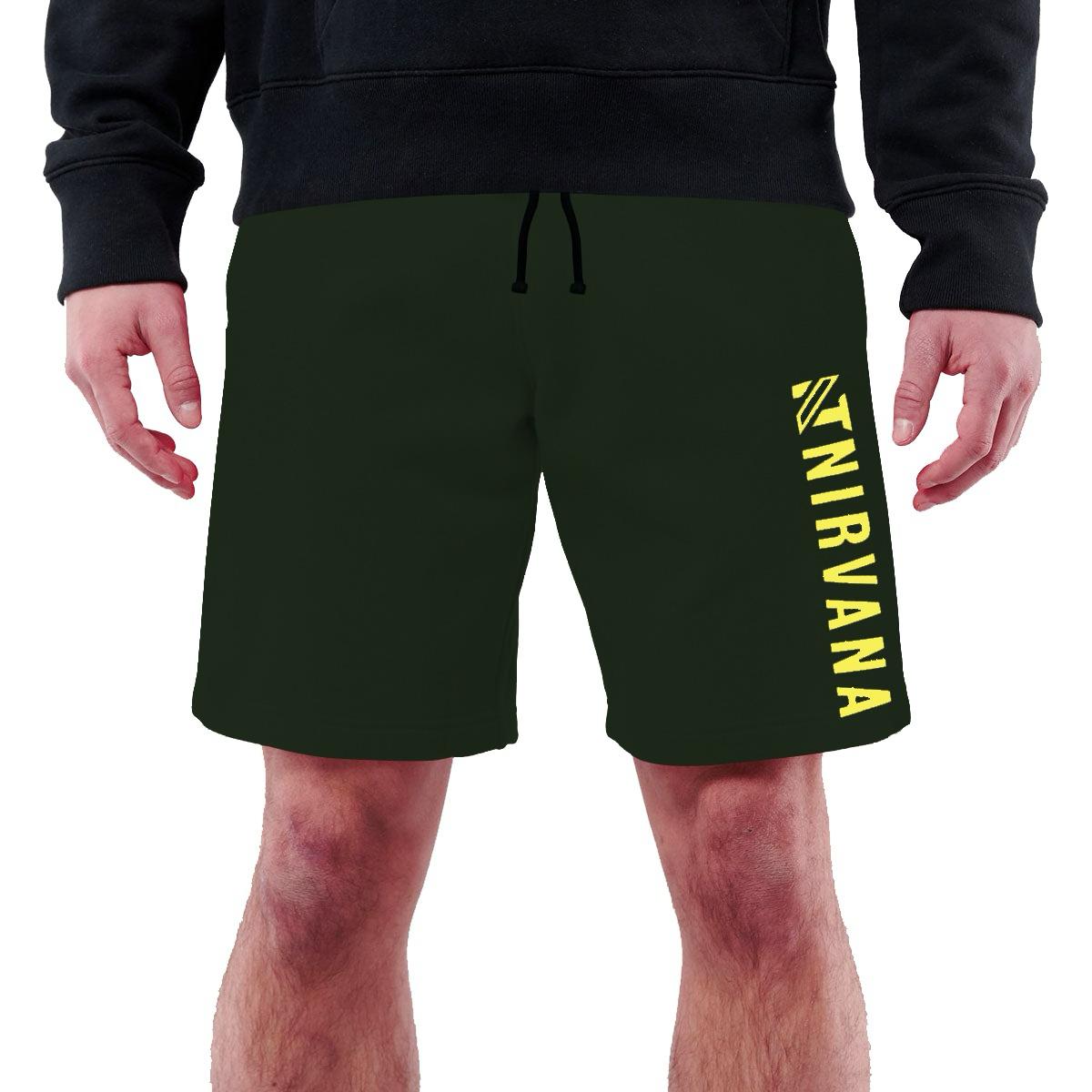 NT Printed Two Quarter Summer Shorts - Forest Green