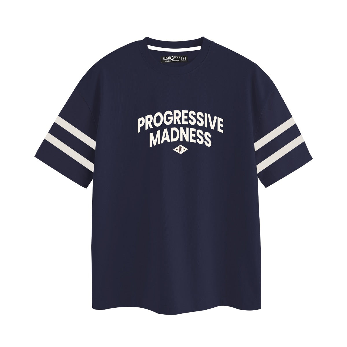 OVERSIZE DOWN SHOULDER TEE SHIRT - NAVY