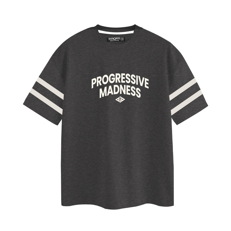 OVERSIZE DOWN SHOULDER TEE SHIRT - CHARCOAL