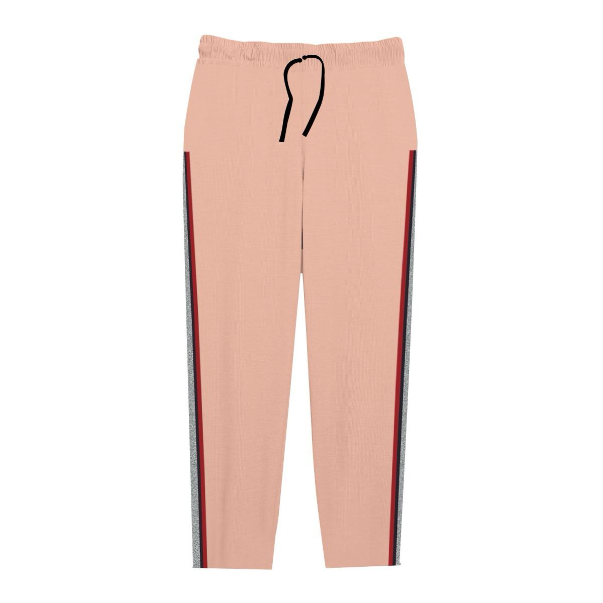 Women's Exclusive Printed Soft Cotton Summer Tracksuit - Peach
