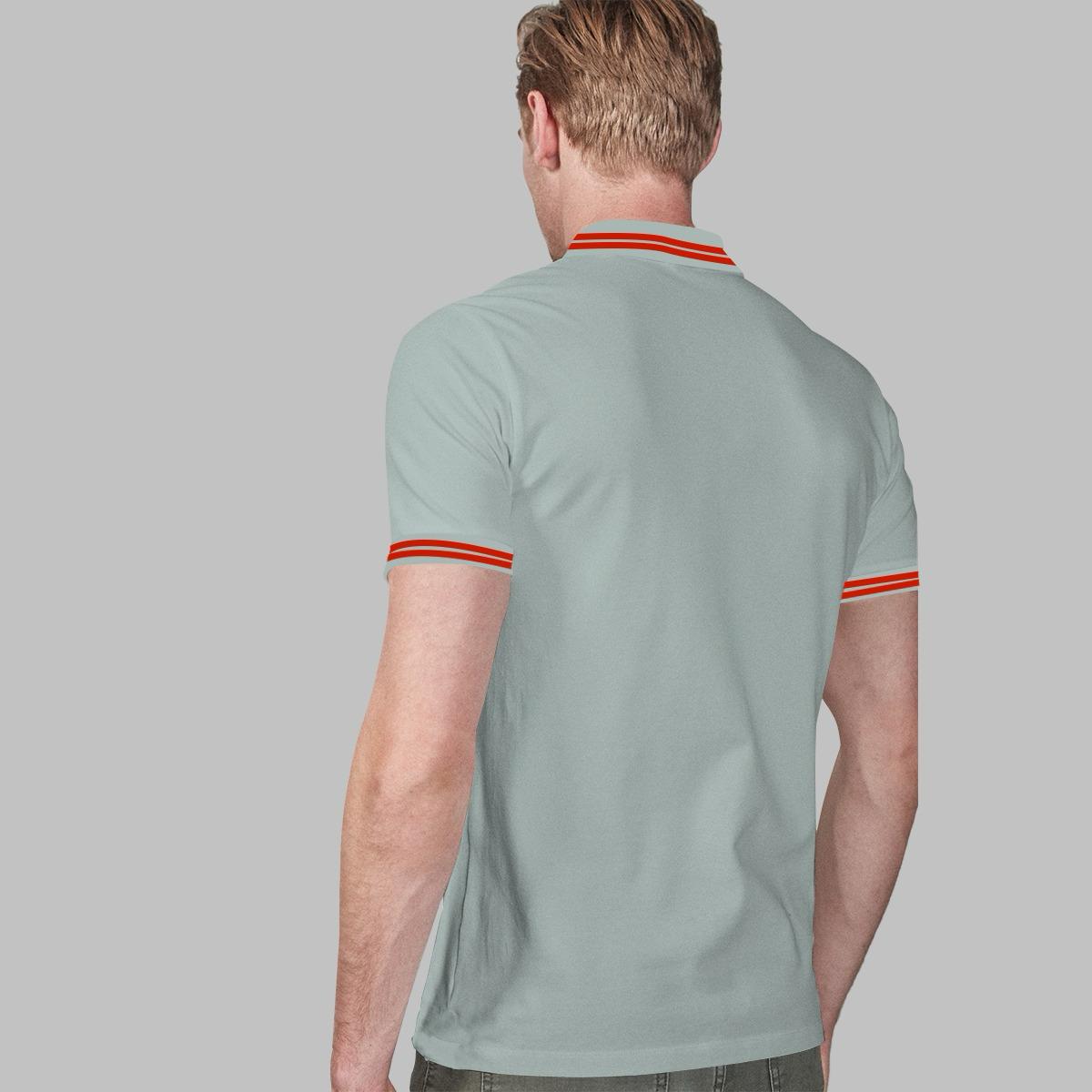 Men's Tipping Collar Classy Polo Shirt | Sky Gray