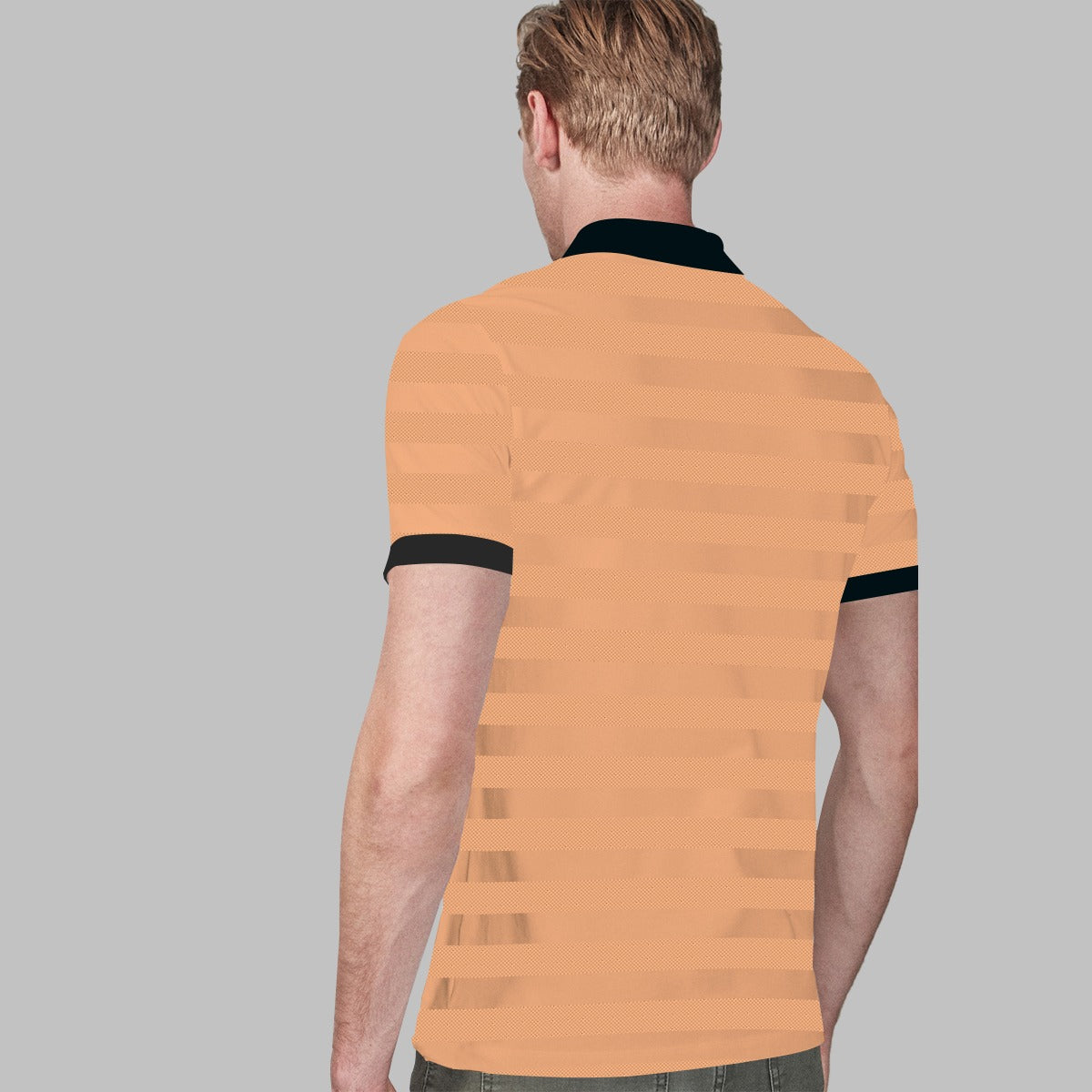HG SIGNATURE EMB. CONTRAST COLLAR PEACH POLO