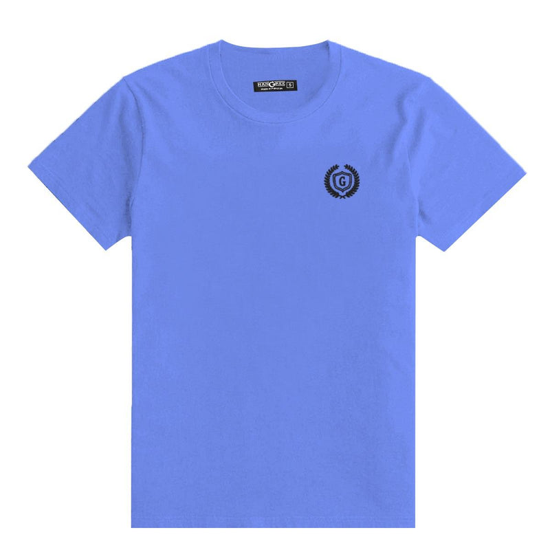 Men's Signature Emb. Round Neck Tee Shirt - Lotus Blue