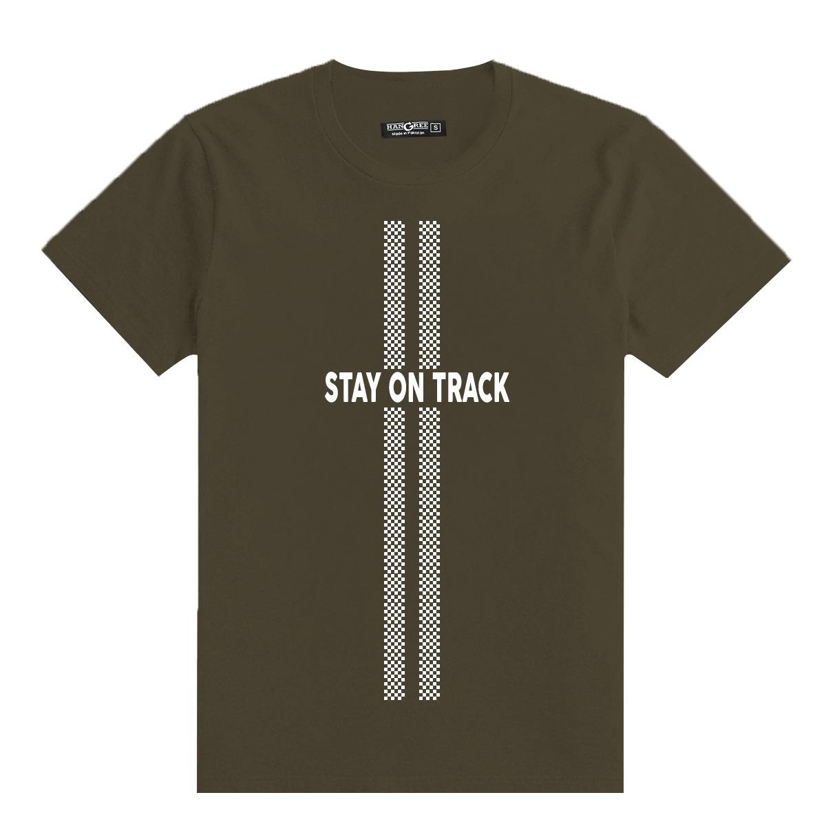 HG "STAY ON TRACK" Printed Tee Shirt - Woodrush