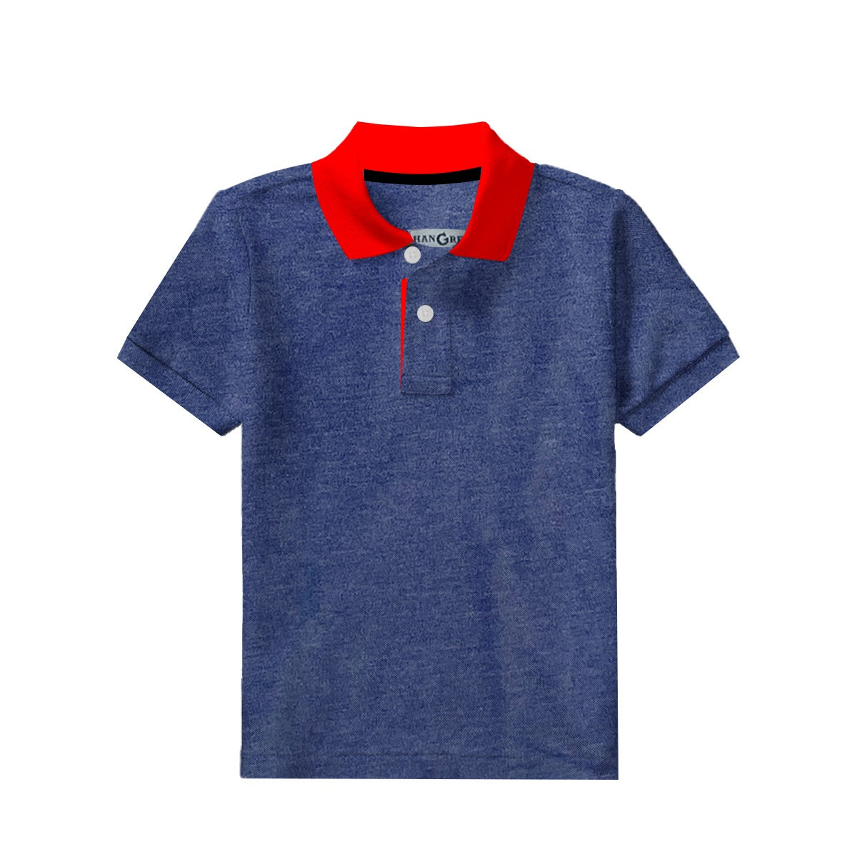 HG Boys Contrast Collar Polo Shirt - Bluish Gray
