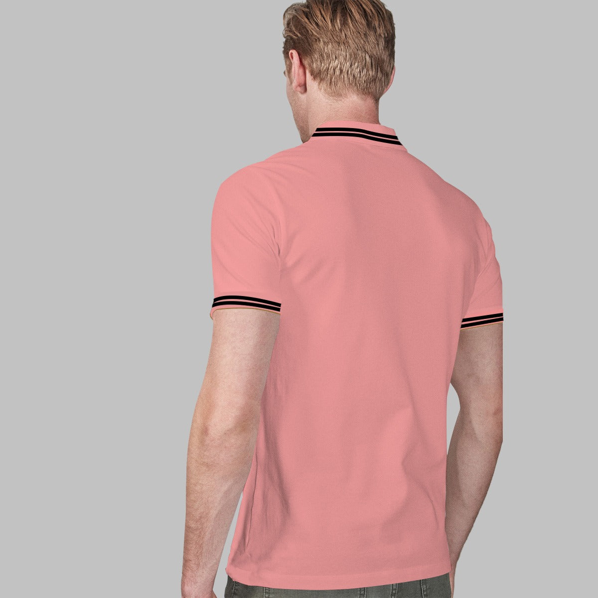 HG Signature Emb Tipping Collar Polo Shirt - Sea Pink
