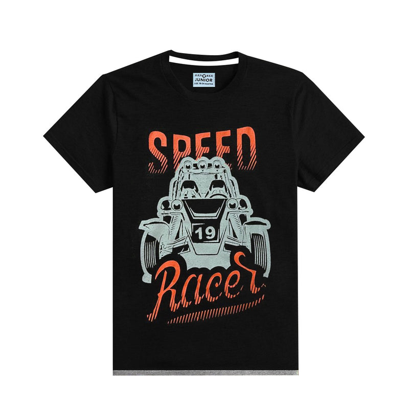 HG Boy's "SPEED RACER" Printed T-Shirt - Black