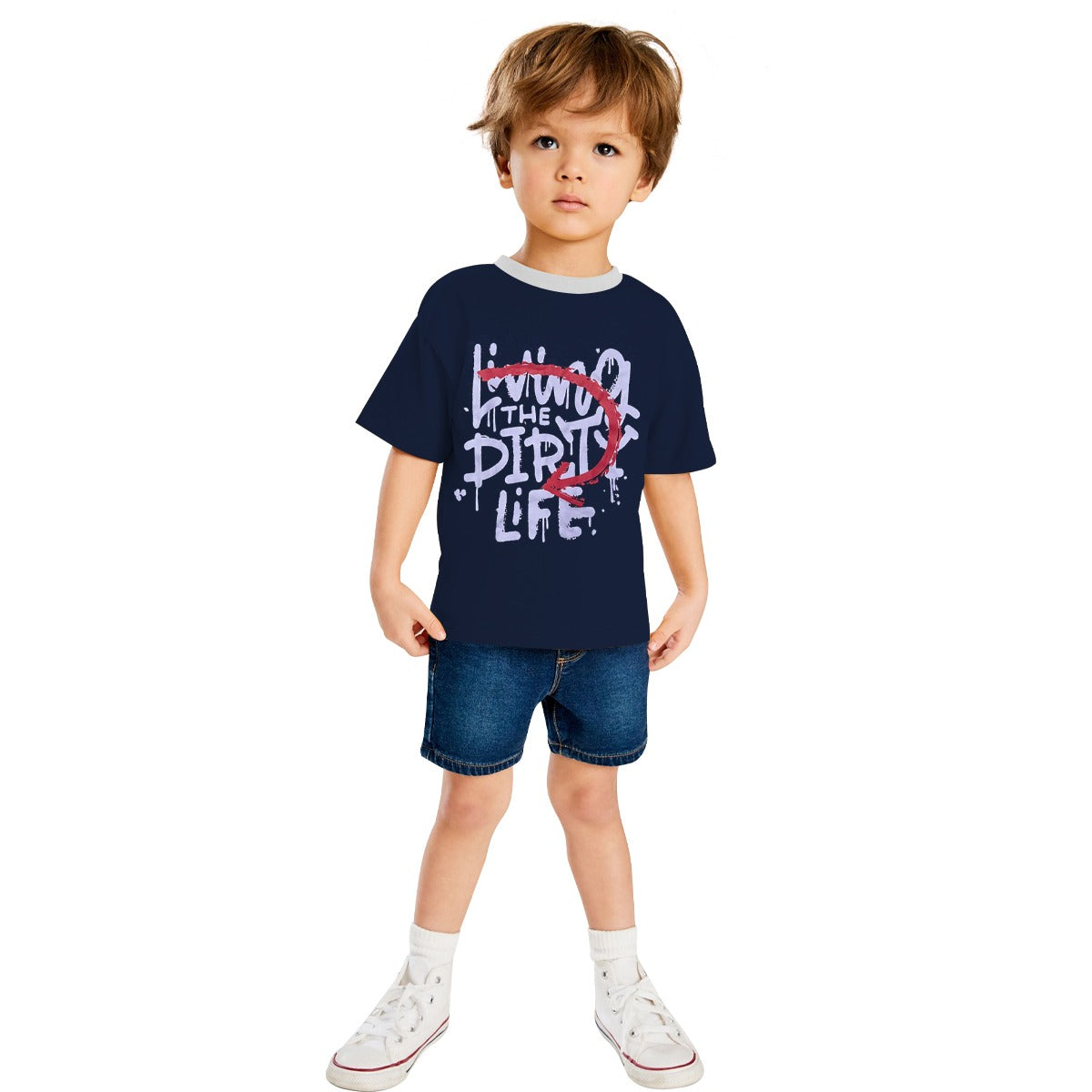 HG Graphic Printed Boys Tee Shirt - Navy