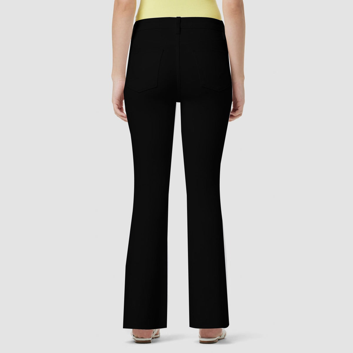 Women's High Waist Flare Cut Jeans - Black