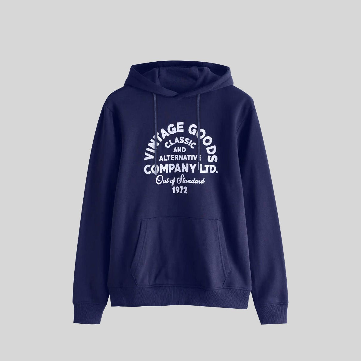Vintage Goods Printed Pullover Hoodie - Navy
