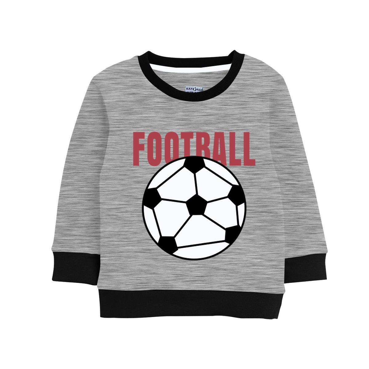 Textured Gray "Football" Printed Twin Set