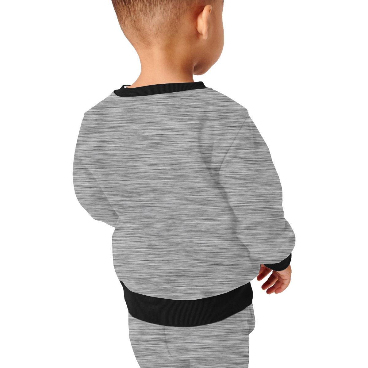 Textured Gray "Football" Printed Twin Set