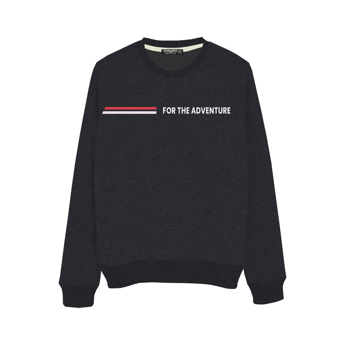 Men's "For The Adventure" Printed Sweat Shirt - Charcoal