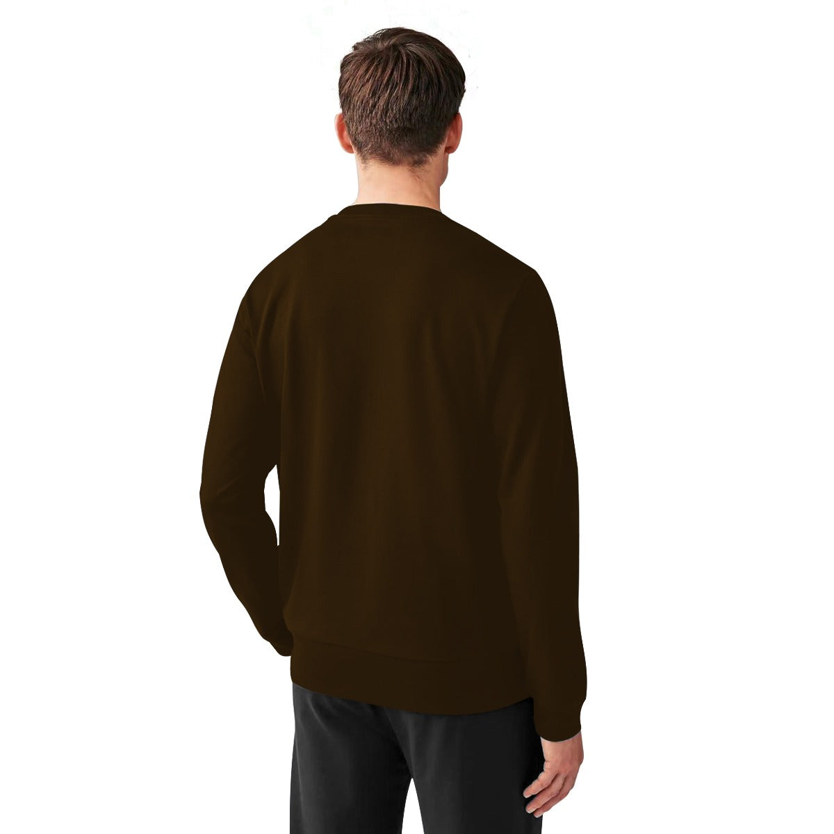 Men Exclusive Printed Sweat Shirt - Brown