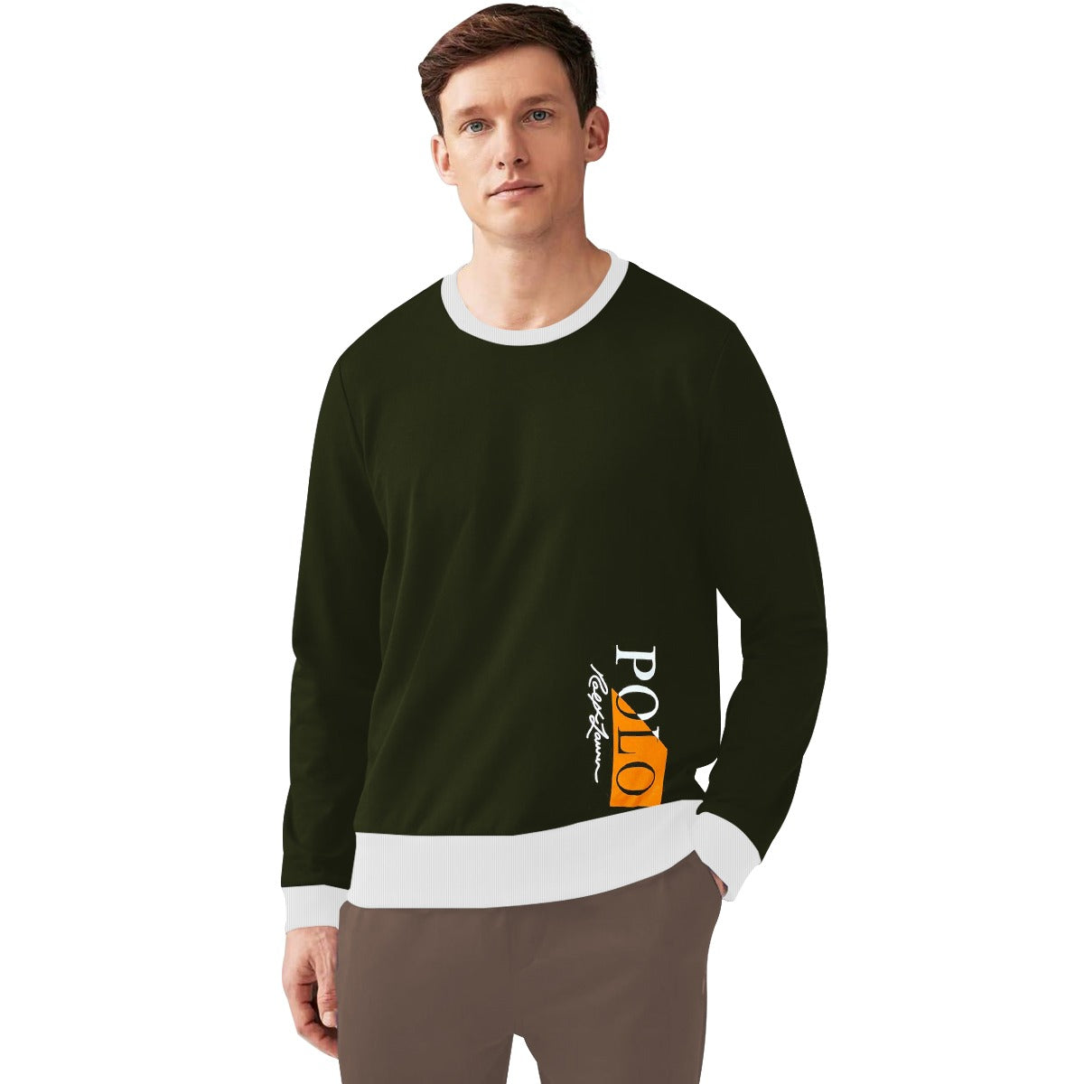 Men Exclusive Printed Sweat Shirt - Green