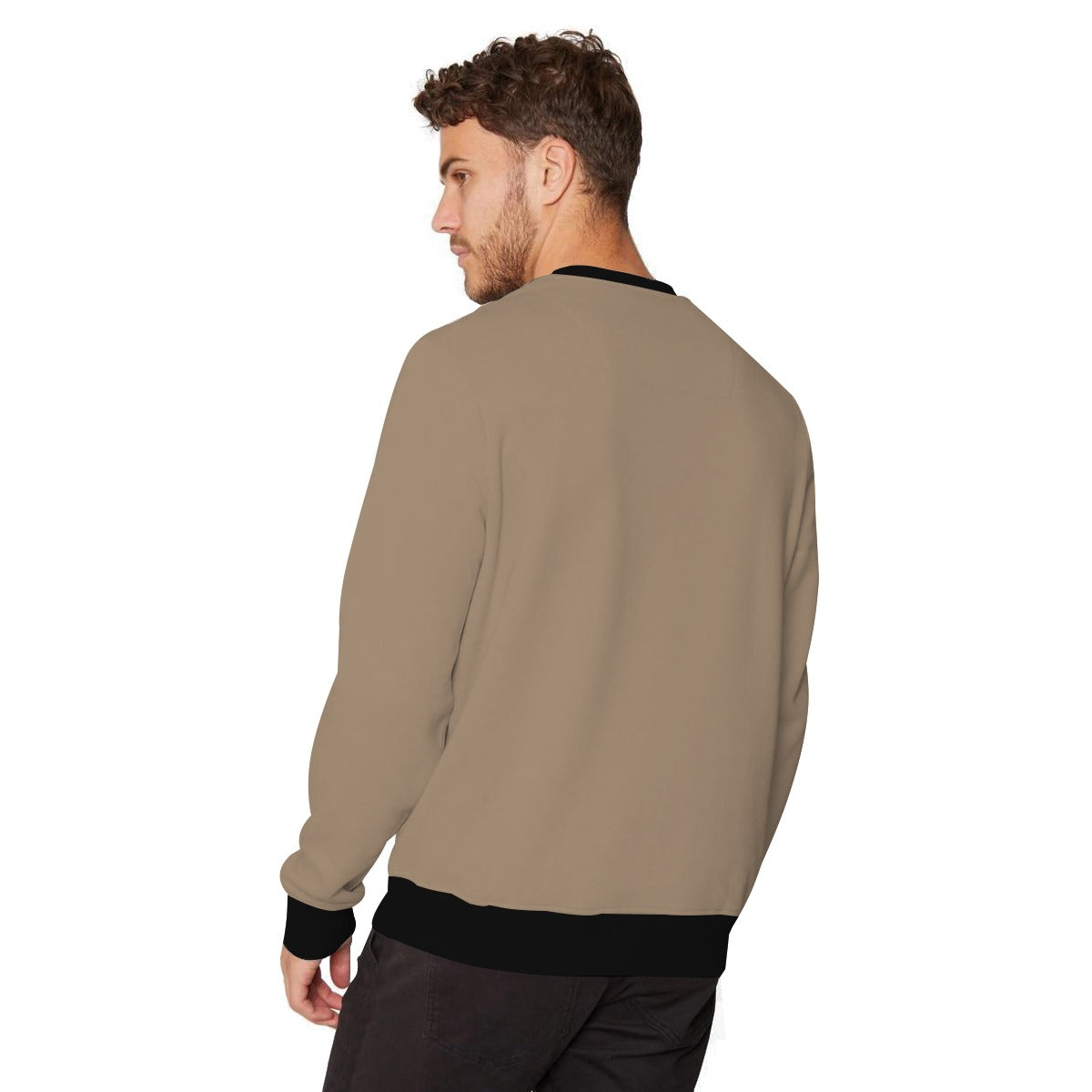 Sleek "Brooklyn" Printed Sweat Shirt - Skin Brown