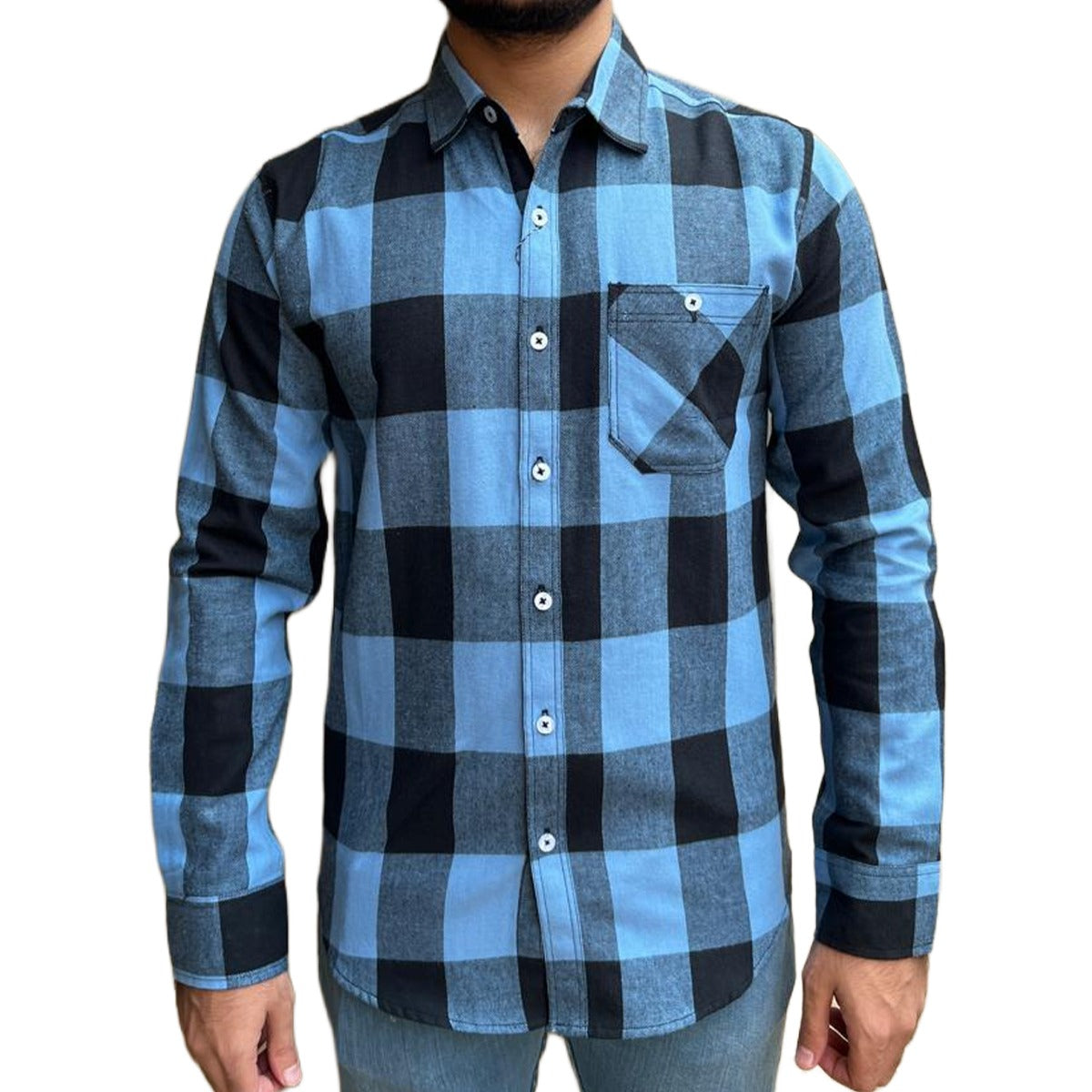 Men's Exclusive Blue Casual Shirt