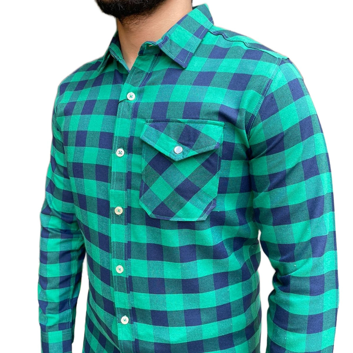 Men's Box Check Casual Shirt