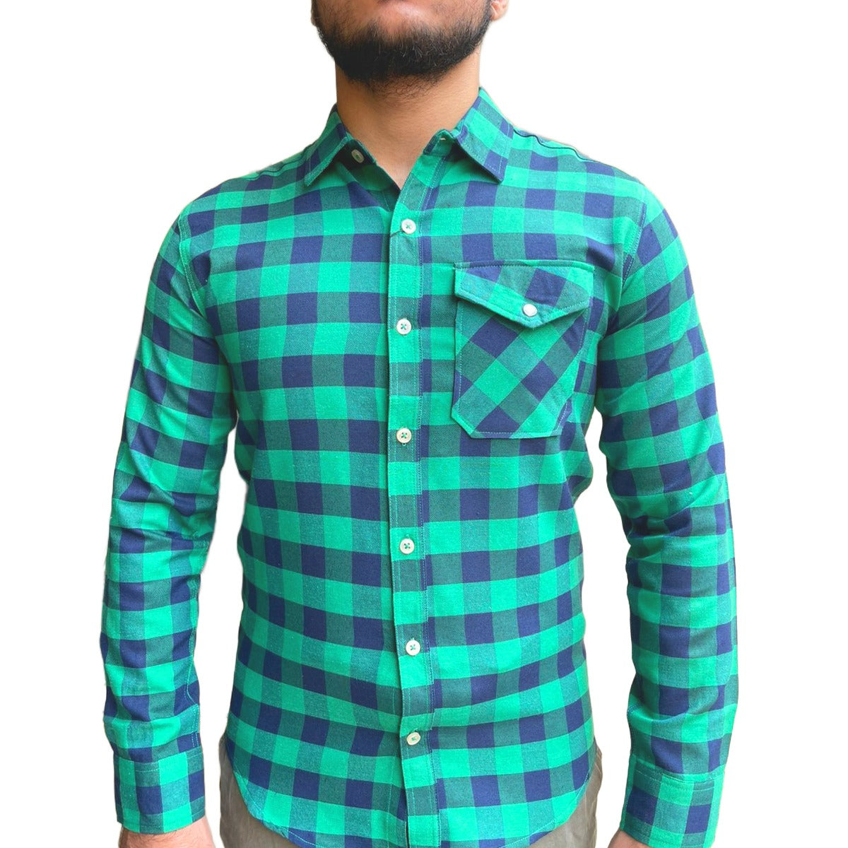 Men's Box Check Casual Shirt