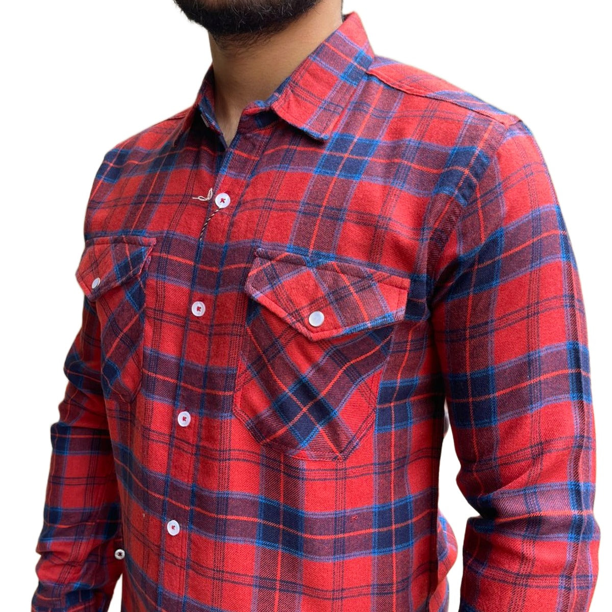 Men's Double Pocket Casual Shirt