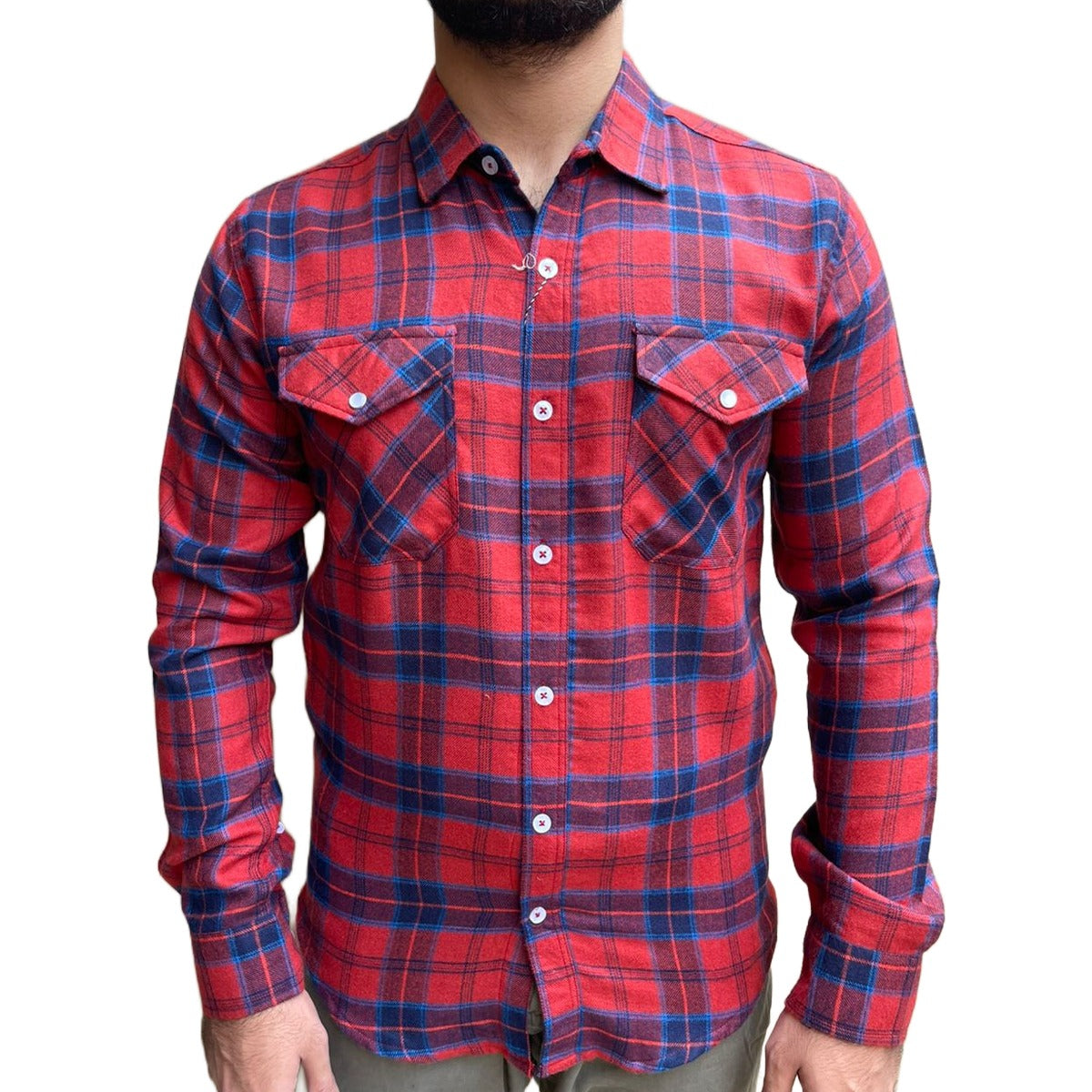 Men's Double Pocket Casual Shirt