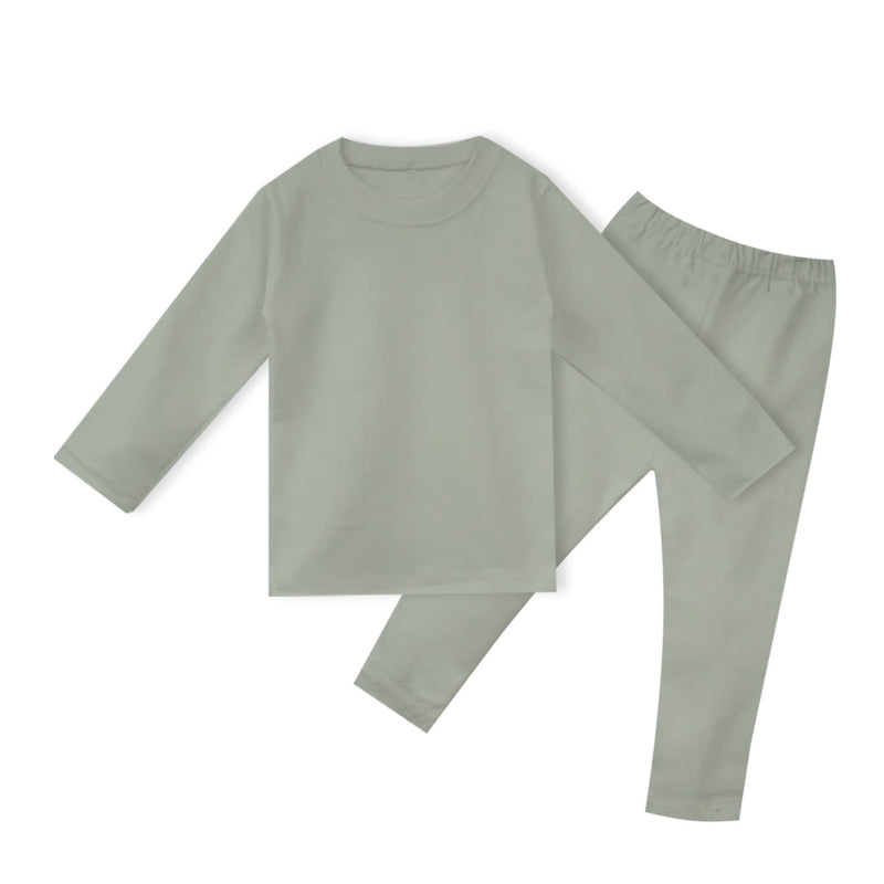 Kid's Rib Inner Suit - Green Gray