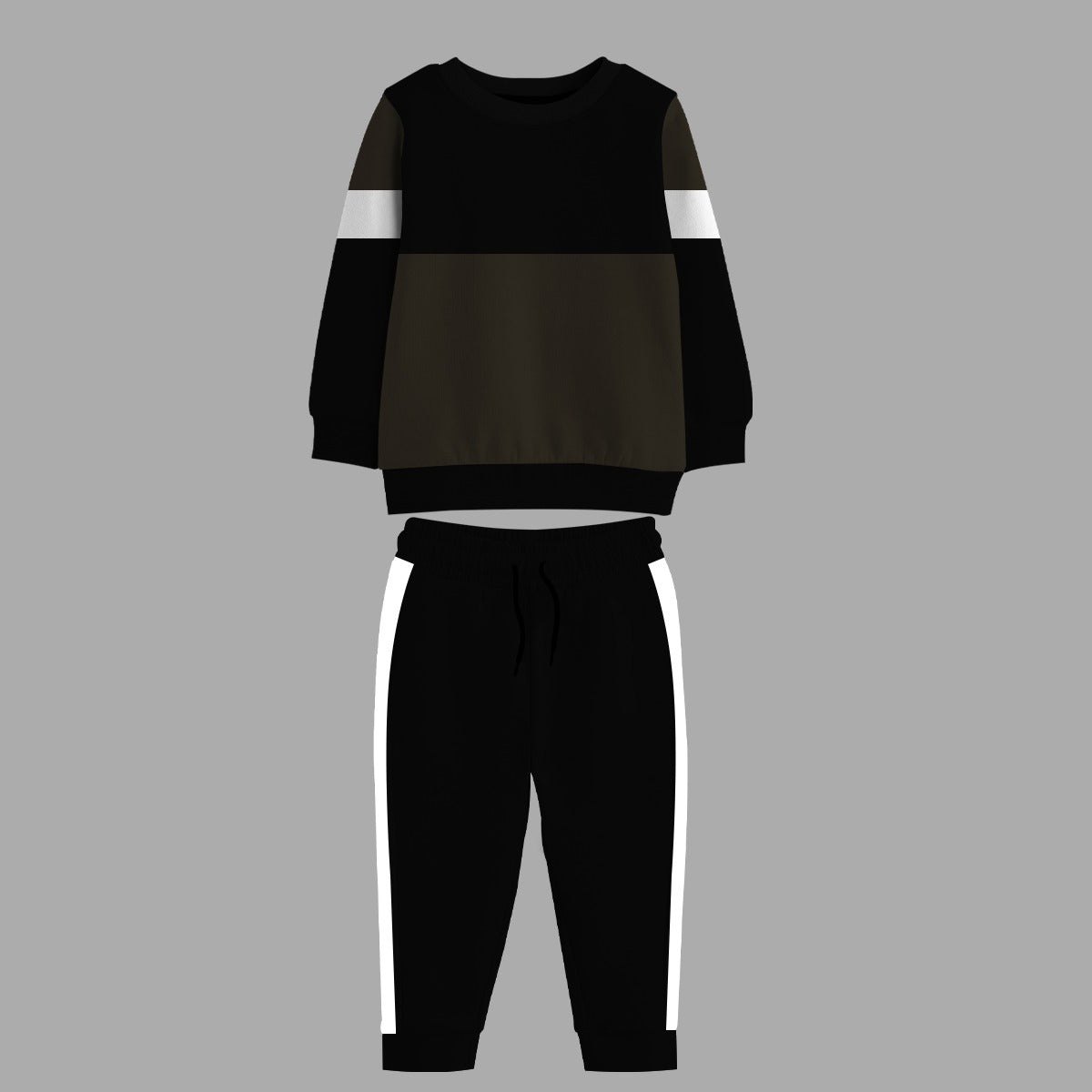 Unisex Cut & Sew Contrast Panel Twin Set