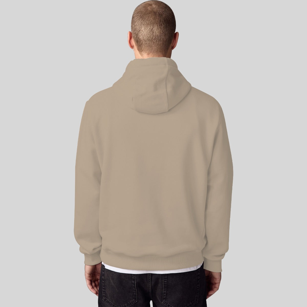 Signature Printed Pull Over Fleece Hoodie - Skin