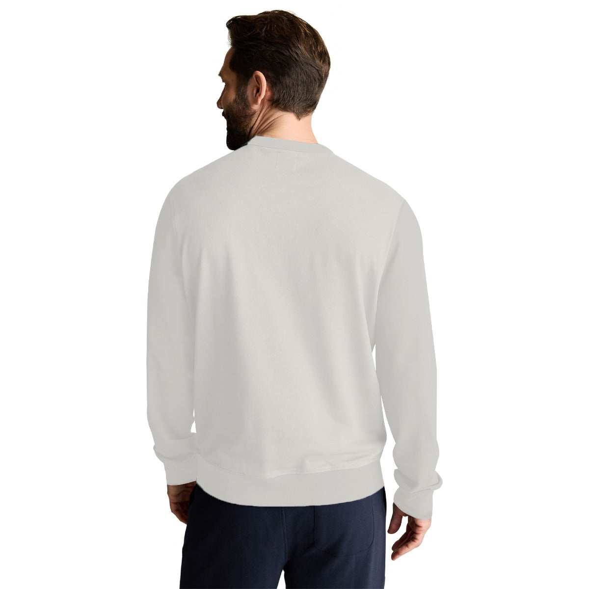 Signature Printed Fleece Sweat Shirt - Off White