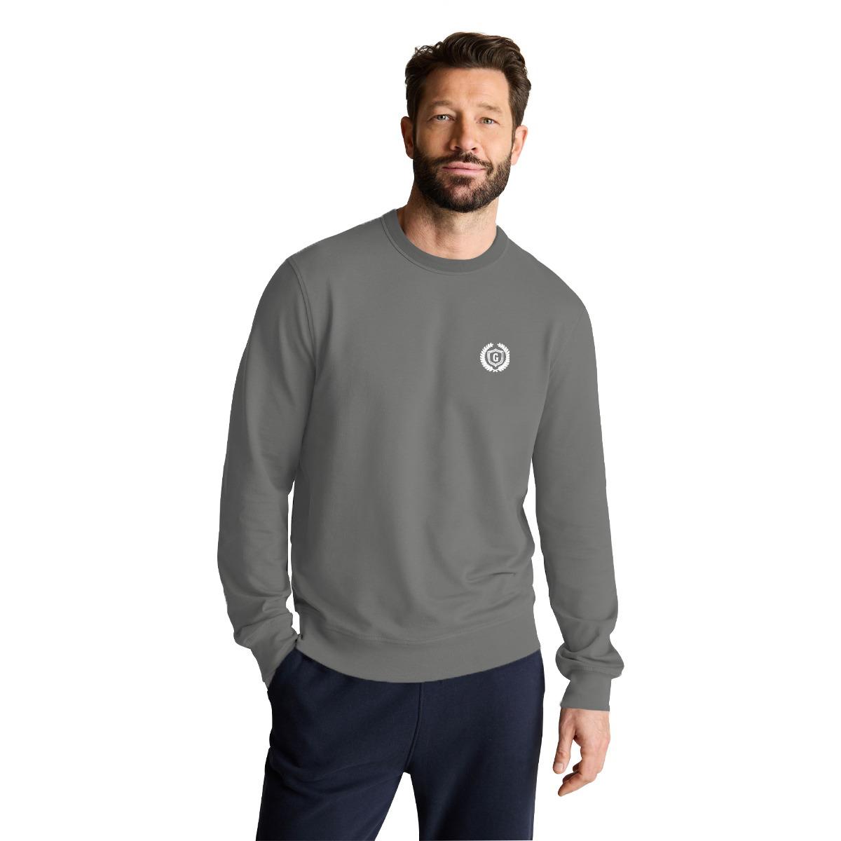 HG Signature Emb Terry Sweat Shirt - Sleek Grey (Minor Fault)