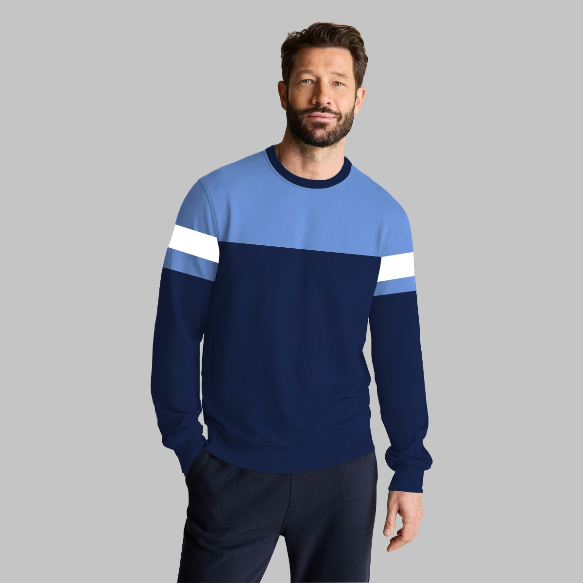 Premium Panel Style Sweat Shirt In Fleece