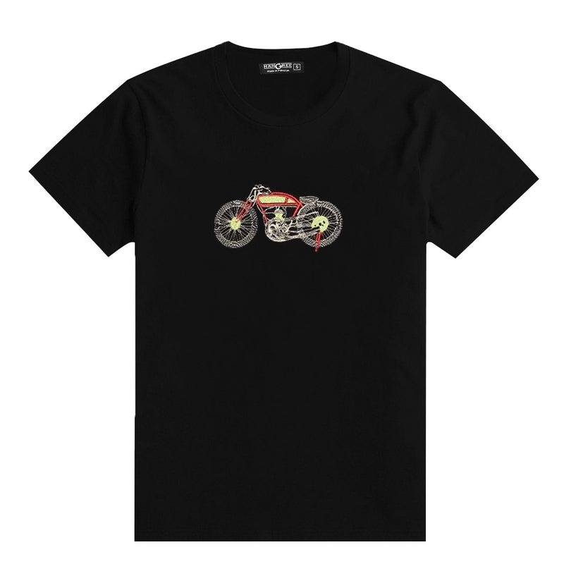 Harley Davidson Embroidered Men Tee Shirt - Black