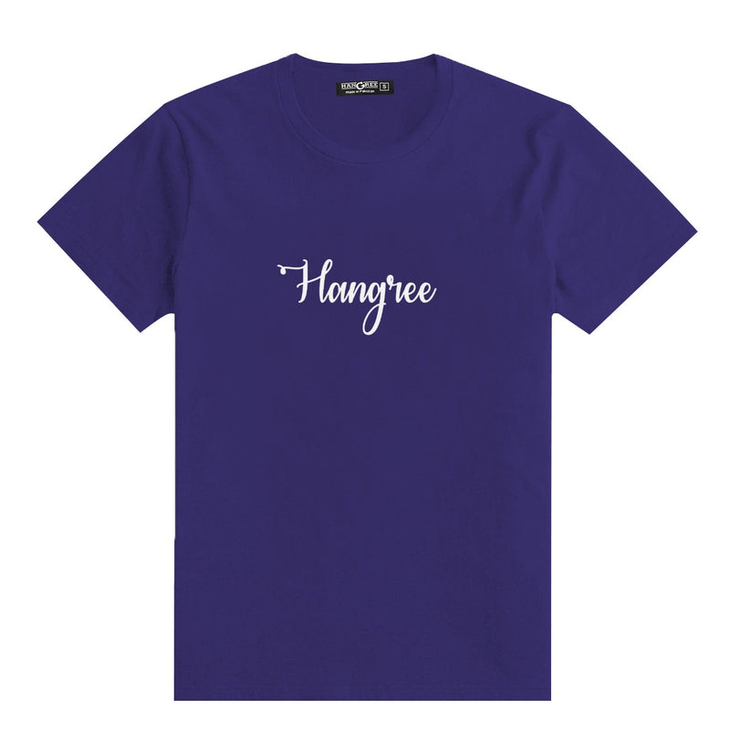 Stylish Hangree Embroidered Men Tee Shirt - Navy