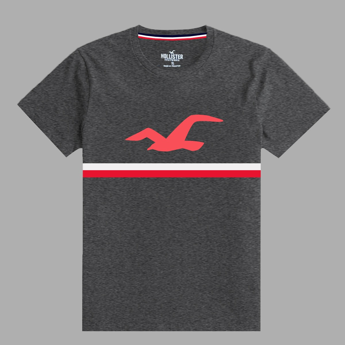 HLSTR CHARCOAL GRAY STYLISH TEE