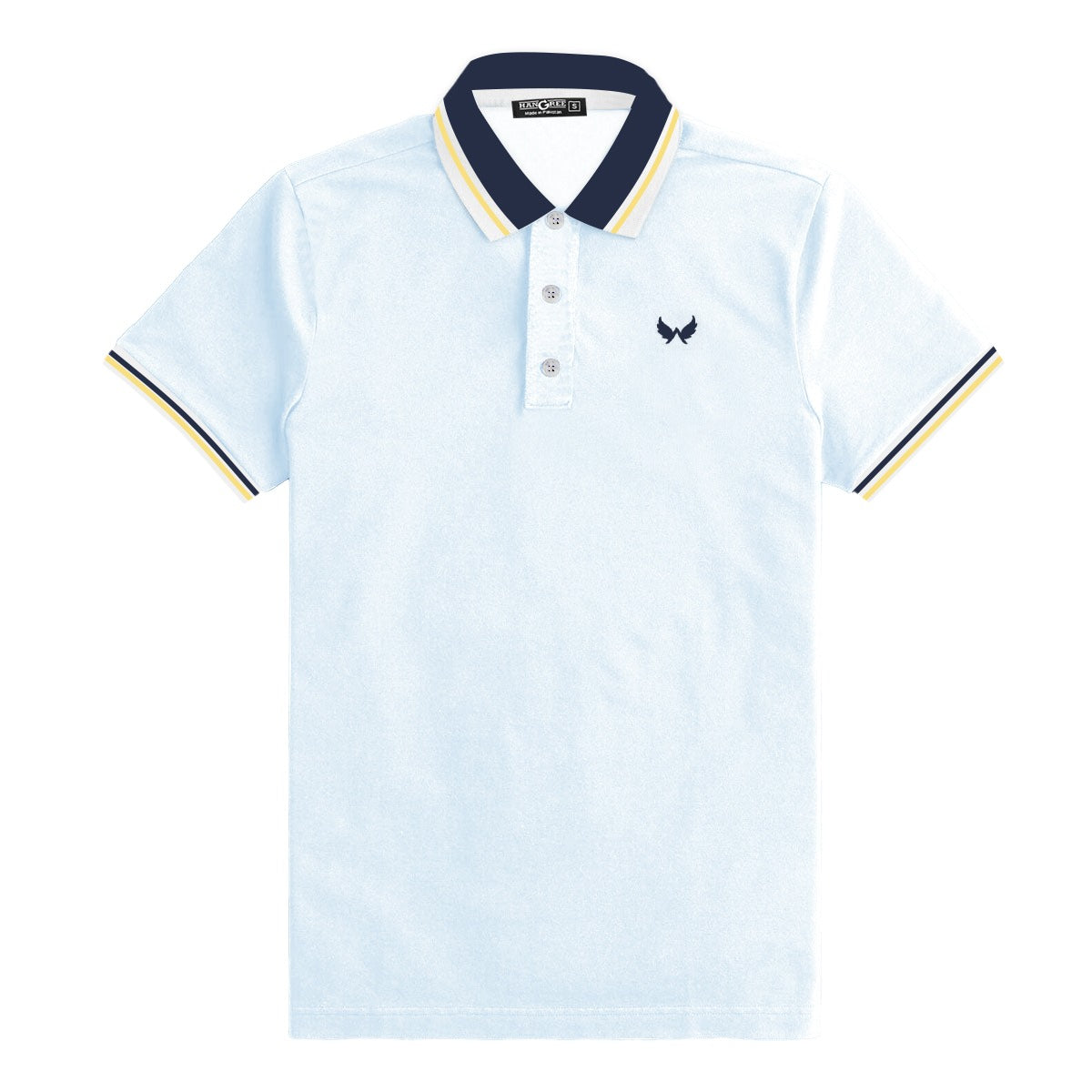 Signature Embroidered Tipping Collar Polo - White