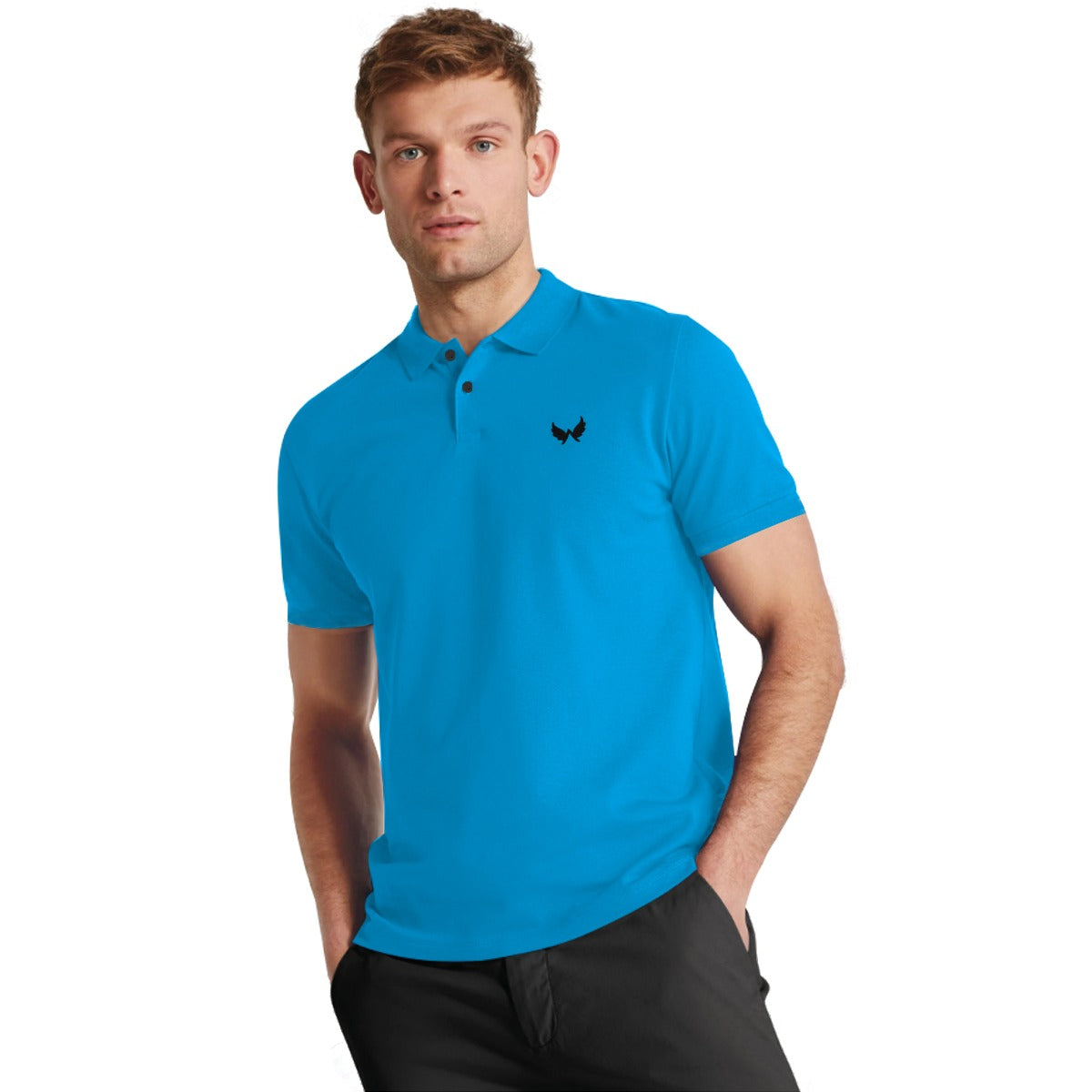 Signature Embroidered Polo - Ferozi