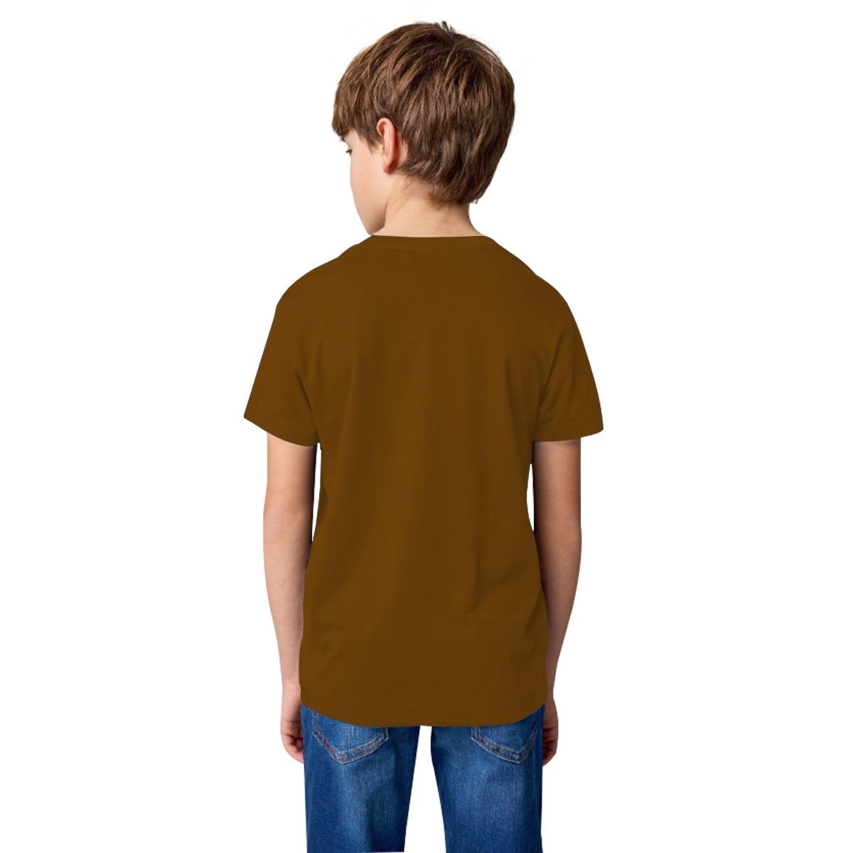 Boys "Casual" Printed Tee Shirt - Brown