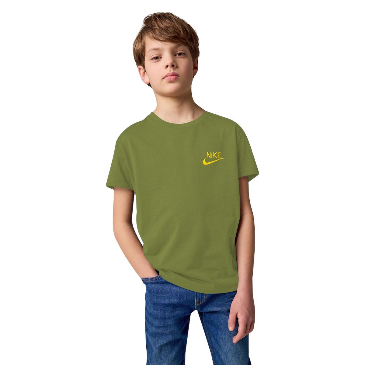 Boy's NKE Emb. Plain T-Shirt - Camo Green